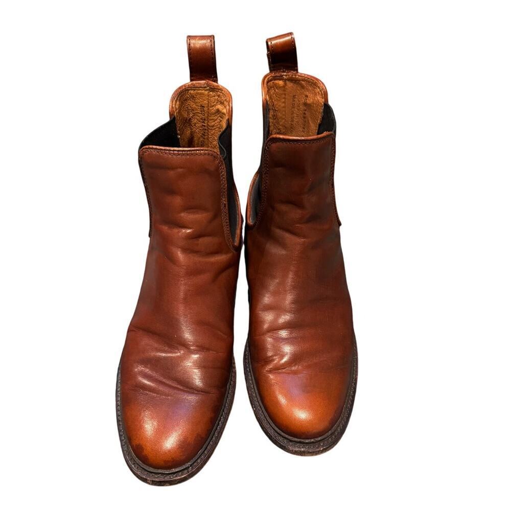 Frye Tyler Flex Chelsea Boots Cognac Leather Pull-On Men’s 8.5D/Women’s 10 Wide